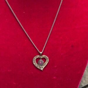 18” bullet/heart necklace  
